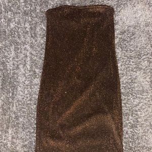 gold glitter mini dress